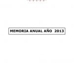 Memoria anual año 2013